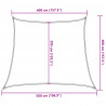 Żagiel przeciwsłoneczny, 160 g/m², biały, 4/5x4 m, HDPE