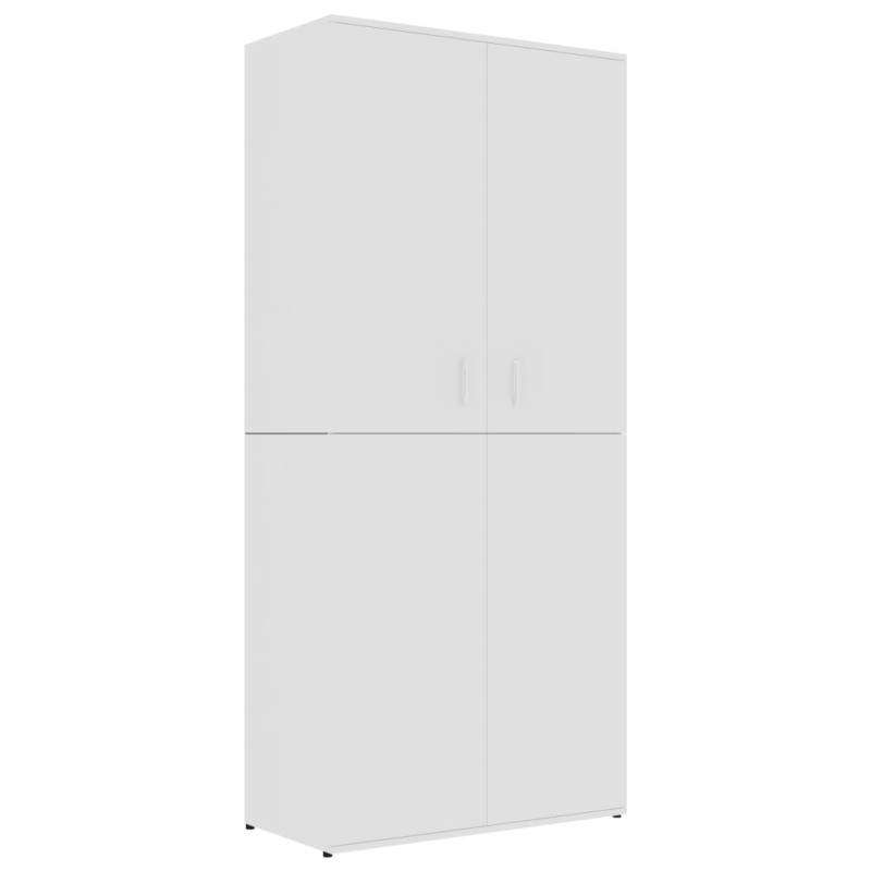 Szafka na buty, biała, 80x39x178 cm, materiał drewnopochodny
