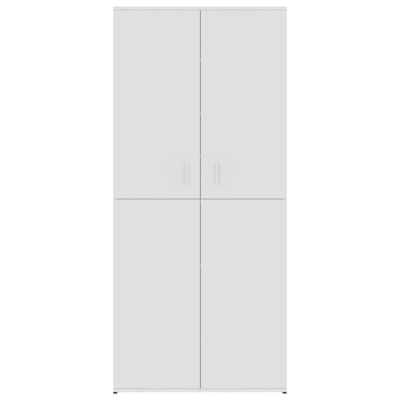 Szafka na buty, biała, 80x39x178 cm, materiał drewnopochodny