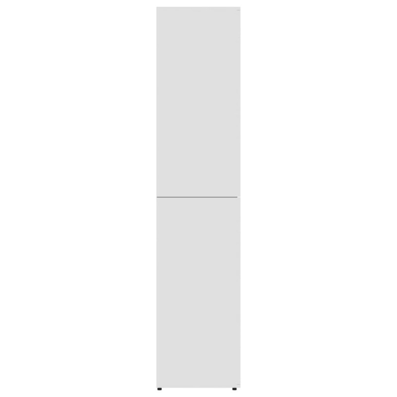 Szafka na buty, biała, 80x39x178 cm, materiał drewnopochodny