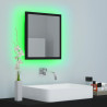 Lustro łazienkowe LED, czarne, 40x8,5x37cm, akryl