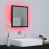 Lustro łazienkowe LED, czarne, 40x8,5x37cm, akryl