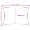 Żagiel przeciwsłoneczny, 160 g/m², żółty, 5x7 m, HDPE