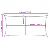 Żagiel przeciwsłoneczny, 160 g/m², czerwony, 2,5x4,5 m, HDPE