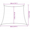 Żagiel przeciwsłoneczny, 160 g/m², czerwony, 3/4x3 m, HDPE