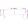 Zagłówek uszak, jasnoszary, 203x23x78/88 cm, tkanina