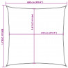 Żagiel przeciwsłoneczny, 160 g/m², czarny, 6x6 m, HDPE