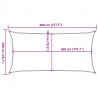 Żagiel przeciwsłoneczny, 160 g/m², czarny, 2x4 m, HDPE