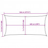 Żagiel przeciwsłoneczny, 160 g/m², czarny, 4x7 m, HDPE