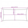 Żagiel przeciwsłoneczny, 160 g/m², brązowy, 2,5x4,5 m, HDPE