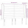 Zagłówek uszak, czarny, 147x23x118/128 cm, aksamit