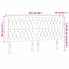 Zagłówek uszak, taupe, 203x23x118/128 cm, tkanina