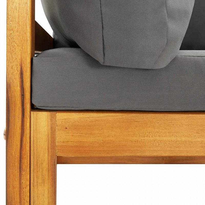 Moduły sofy narożnej z poduszkami, 2 szt., ciemnoszare