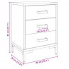 Szafki nocne, 2 szt., 40x30x55 cm, lite drewno sosnowe