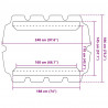Zadaszenie do huśtawki ogrodowej, czarne, 188/168x145/110 cm