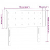 Zagłówek do łóżka z LED, ciemnoniebieski 93x16x78/88cm, aksamit