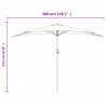 Półparasol balkonowy, aluminium, terakota, 300x155x223 cm
