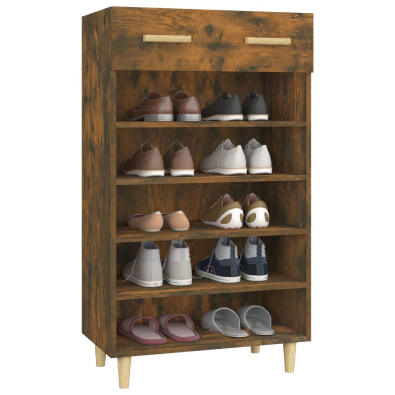 Szafka na buty, przydymiony dąb, 60x35x105 cm