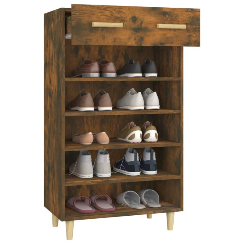 Szafka na buty, przydymiony dąb, 60x35x105 cm