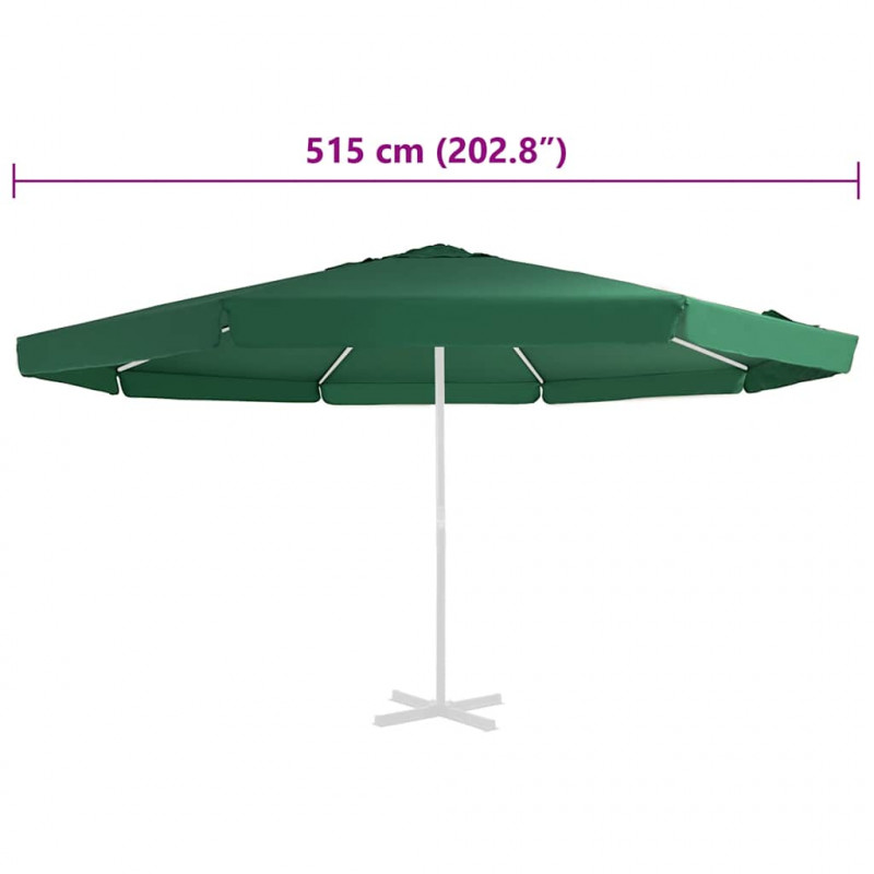 Pokrycie do parasola ogrodowego, zielone, 500 cm