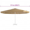 Pokrycie do parasola ogrodowego, kolor taupe, 500 cm