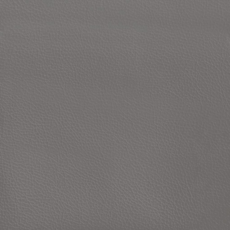 Rama łóżka z zagłówkiem, szara, 160x200 cm, sztuczna skóra