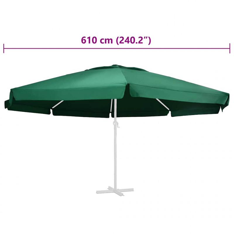 Pokrycie do parasola ogrodowego, zielone, 600 cm