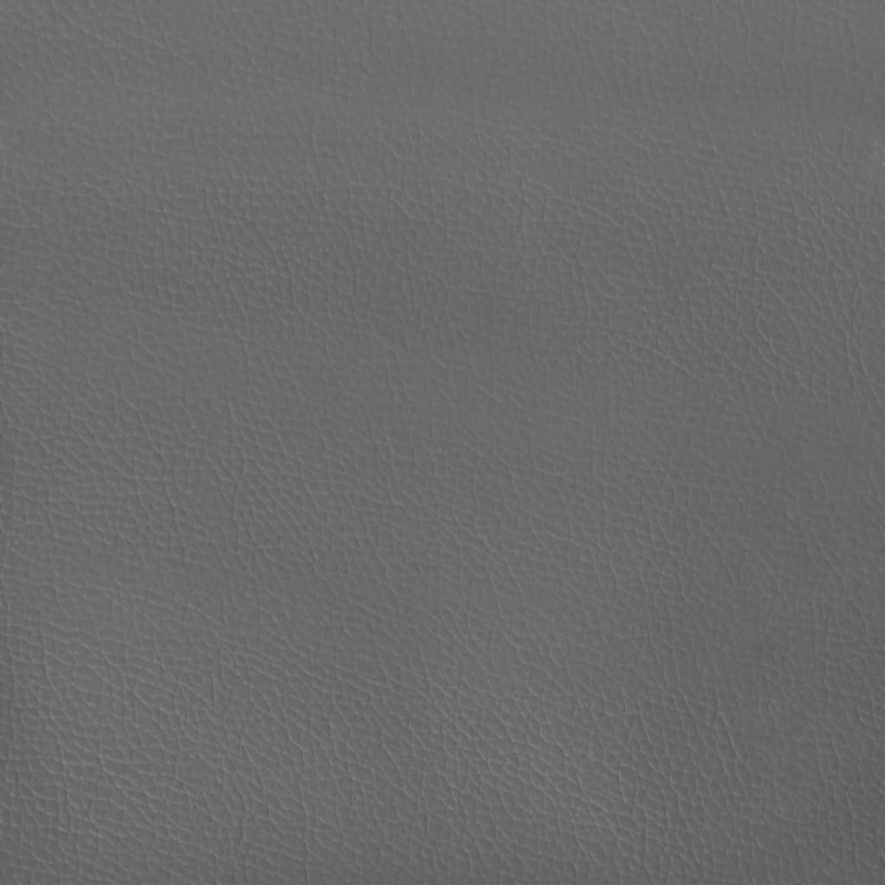 Rama łóżka z zagłówkiem, szara, 120x200 cm, sztuczna skóra