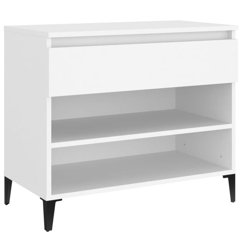 Półka na buty, biała, 70x36x60 cm, materiał drewnopochodny