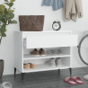 Półka na buty, biała, 70x36x60 cm, materiał drewnopochodny