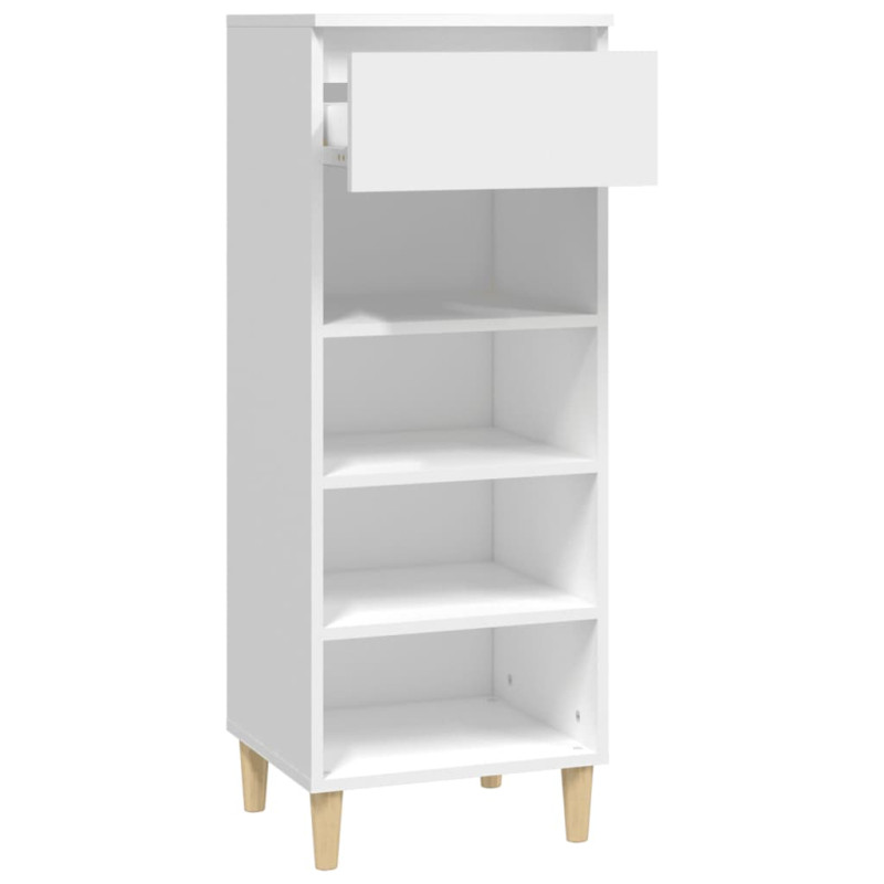 Szafka na buty, biały, 40x36x105 cm, materiał drewnopochodny