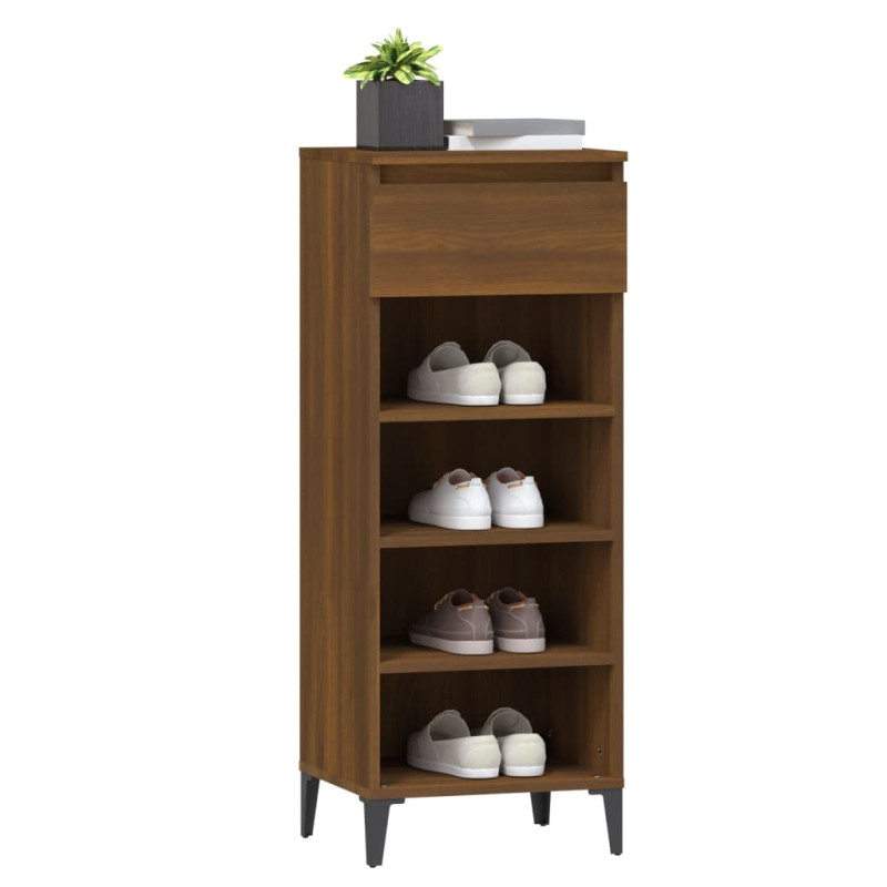 Szafka na buty, brązowy dąb, 40x36x105 cm