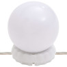 Toaletka z LED, czarna, 95x50x133,5 cm, lite drewno sosnowe