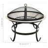 Palenisko i grill 2-w-1, z pogrzebaczem, 56x56x49 cm, stal