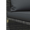 Narożna sofa modułowa z poduszką, szara, polirattan