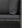 Narożna sofa modułowa z poduszką, szara, polirattan