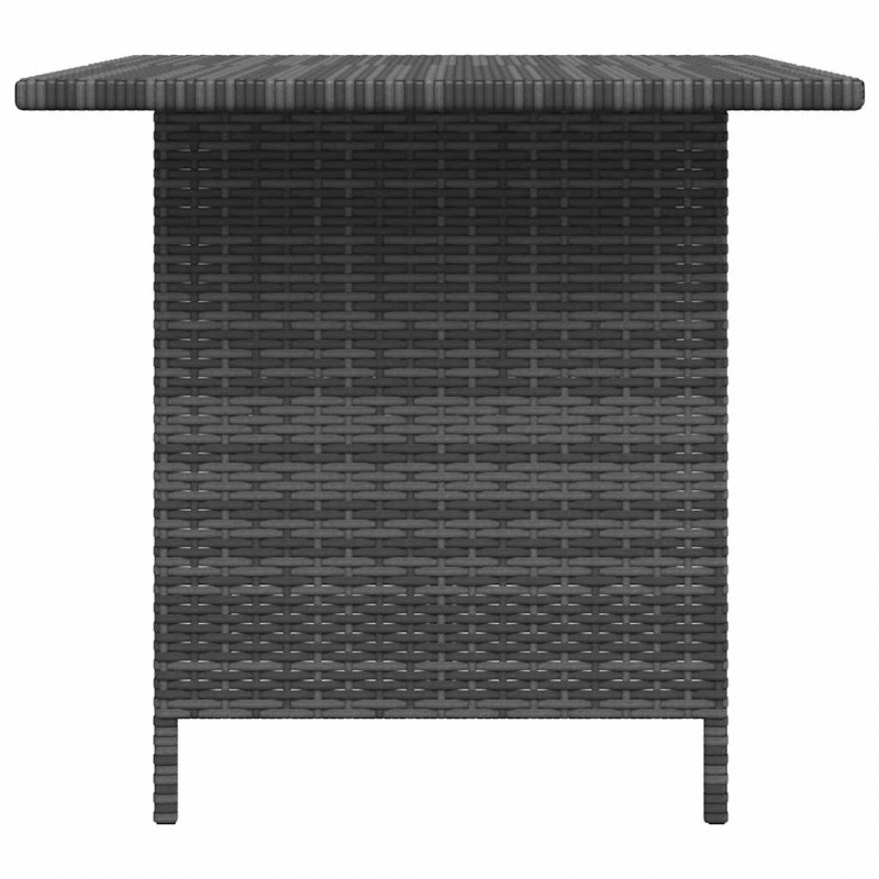 Stół ogrodowy, jadalniany, szary, 110x70x65 cm, rattan PE