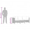 3-osobowa sofa ogrodowa z poduszkami, szara, polirattanowa