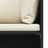 Narożna sofa modułowa z poduszką, polirattan, czarna