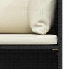 2-osobowa sofa ogrodowa z poduszkami, polirattan, czarna