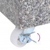 Stojak pod parasol, jasnoszary, 45x25x8,3 cm, granitowy