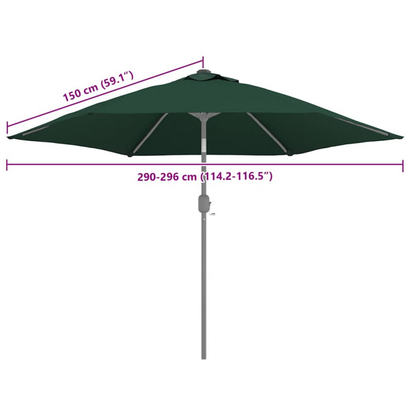 Zamienne pokrycie do parasola ogrodowego, zielone, 300 cm