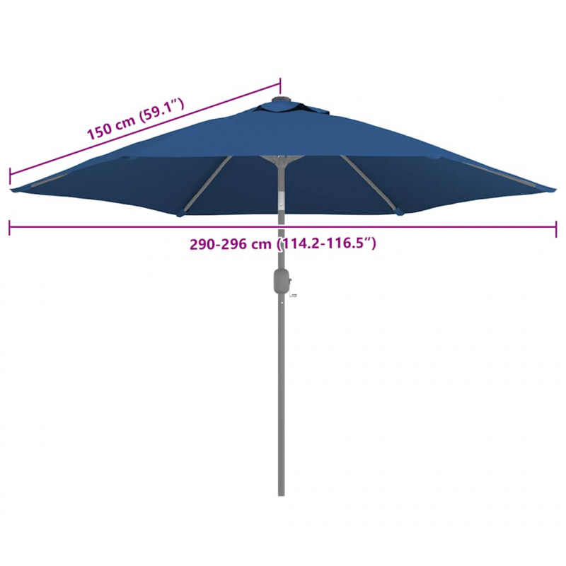 Pokrycie do parasola ogrodowego, lazurowe, 300 cm