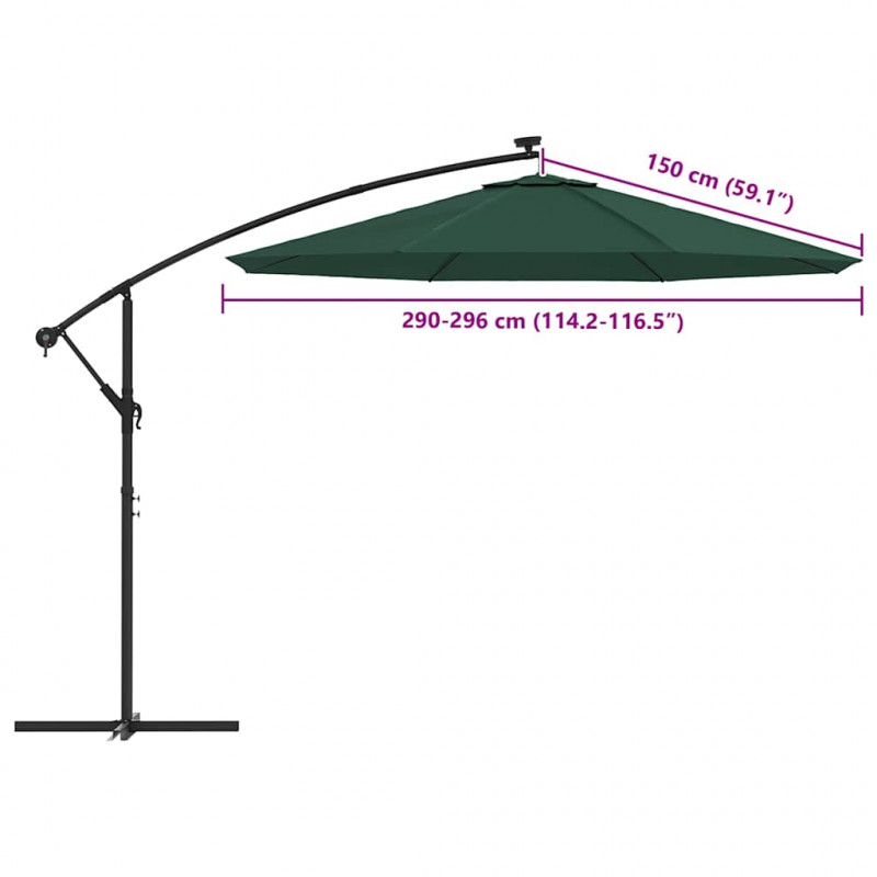 Zamienne pokrycie parasola ogrodowego, zielone, 300 cm