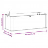 Podwyższona donica z systemem podlewania, biała, 100x43x33 cm