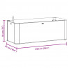 Podwyższona donica z systemem podlewania, mokka, 100x43x33 cm