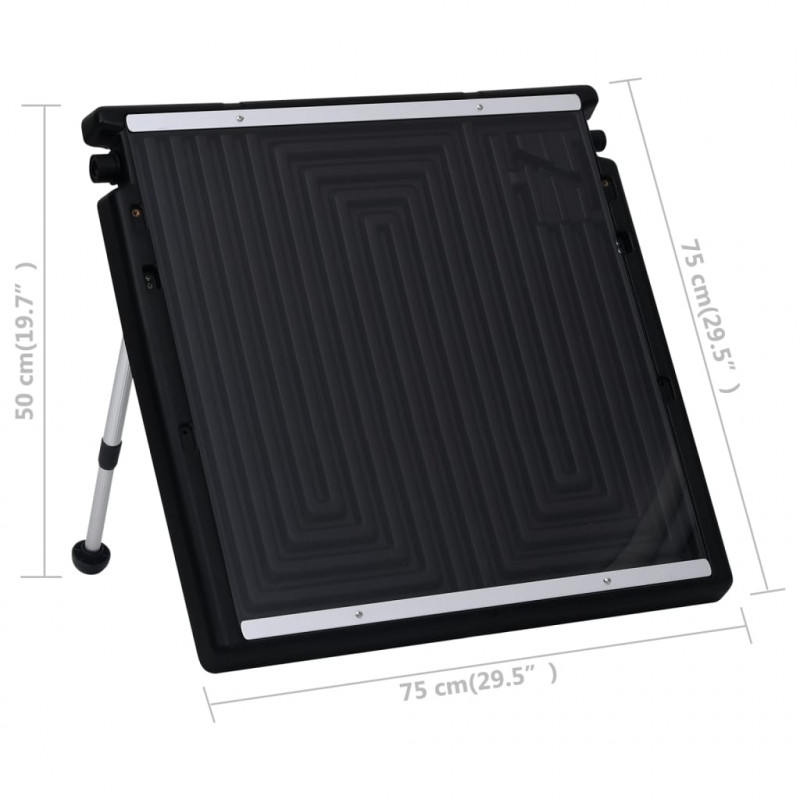 Solarny podgrzewacz wody w basenie, podwójny, 150x75 cm
