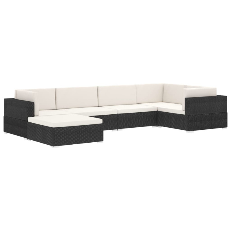 Środkowa sofa z poduszką, 1 szt., polirattan, brązowa
