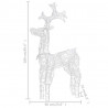 Renifery ozdobne, 2 szt., 60x16x100 cm, akryl