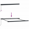 Zwijana markiza, żółto-biała, 3x2,5 m, tkanina i aluminium